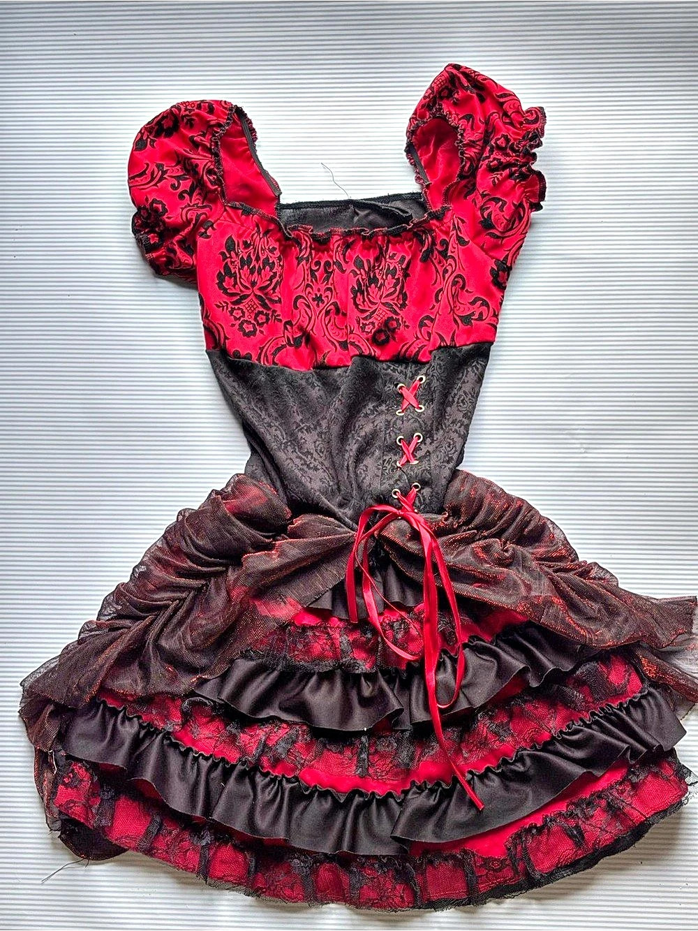 Black & Red Ruffle Pirate Halloween Dress